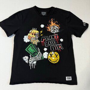 Wedding Cake 'Plant Based Diet' T-Shirt Unisex L Tee Black Cloth Letters